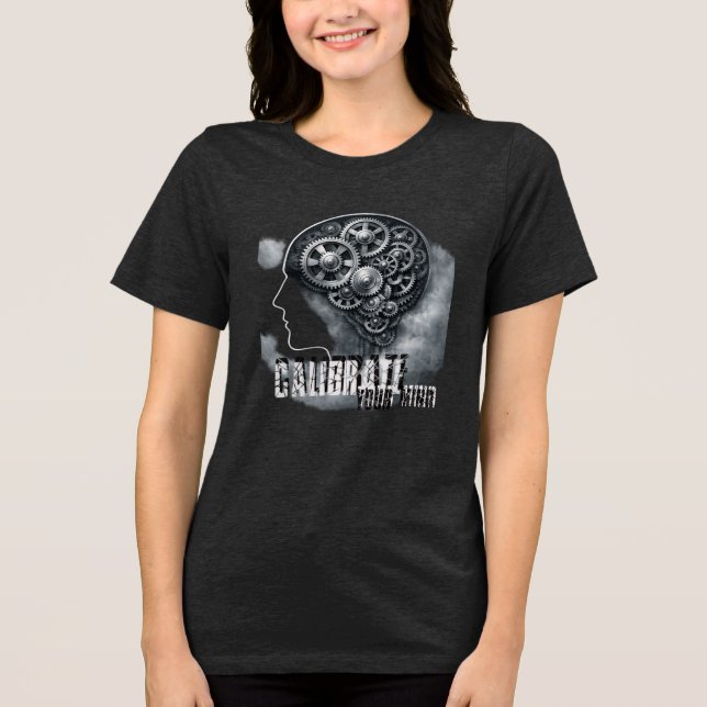 CalibrateMind Kapuzenpullover Tri-Blend-Shirt Tri-Blend Shirt (Vorderseite)