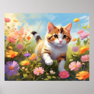 *~* Calico Blume Kitty 5:4 Kitten Cat AP68 Poster
