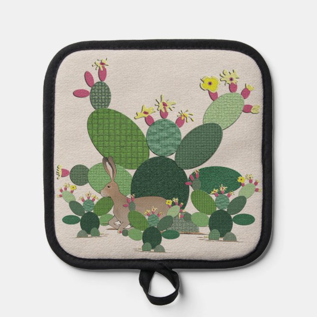 Calico Cactus Pot Holder Topflappen (Vorderseite)