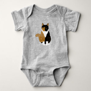 Calico Cat Baby Bodysuit Strampler