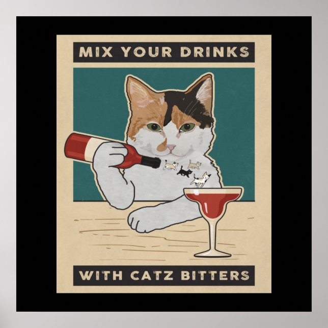 Calico Cat Barkeeper Poster (Vorne)