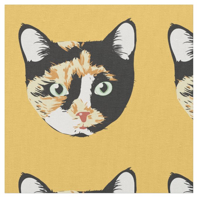 Calico Cat Bonita Stoff (Nahaufnahme)