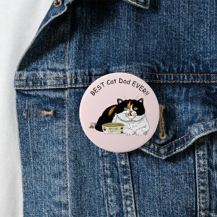 Calico Cat Button