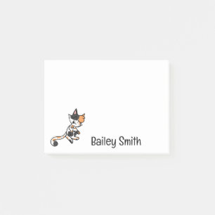 Calico Cat Cartoon Post-It Notes Klebezettel