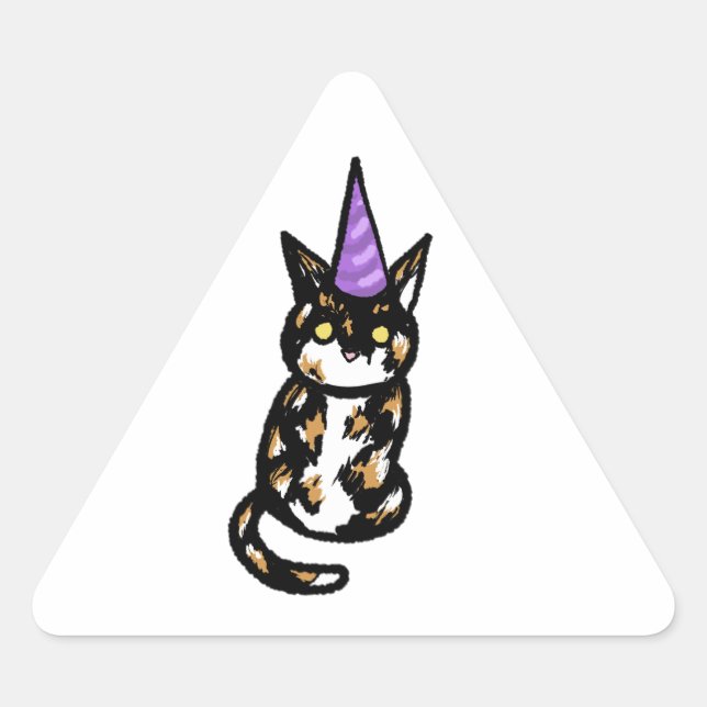 Calico Cat Celebration Sticker (Vorderseite)
