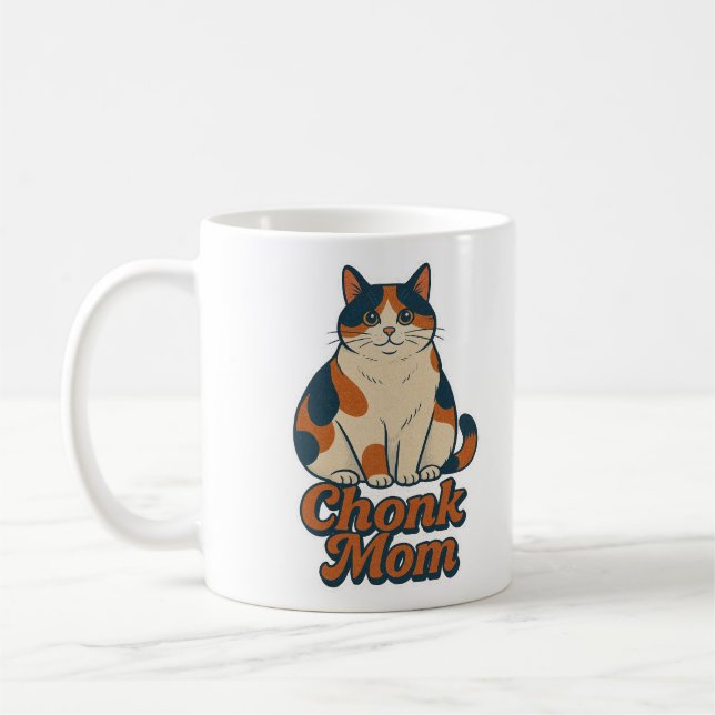 Calico Cat Chonk Mama Kaffeetasse (Links)