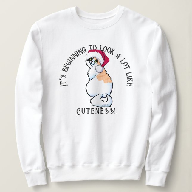 Calico Cat Christmas KiniArt Sweatshirt (Design vorne)