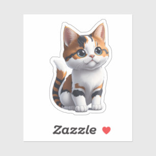 Calico Cat Custom-Cut Vinyl Sticker