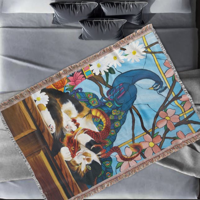 Calico Cat Dragon Red Decke (Von Creator hochgeladen)