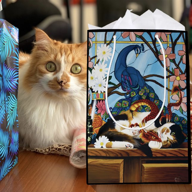 Calico Cat Dragon Red Mittlere Geschenktüte (Von Creator hochgeladen)