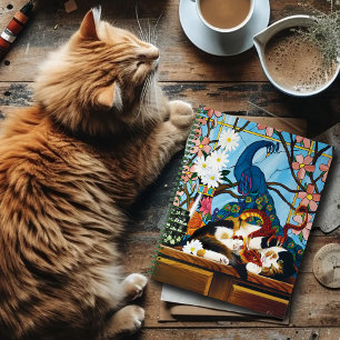 Calico Cat Dragon Red Notizbuch