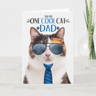 Calico Cat Father's Day One Cool Cat Feiertagskarte