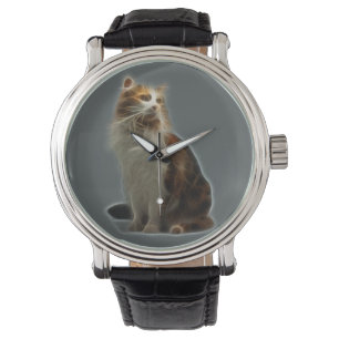 Calico Cat Fraktal Armbanduhr