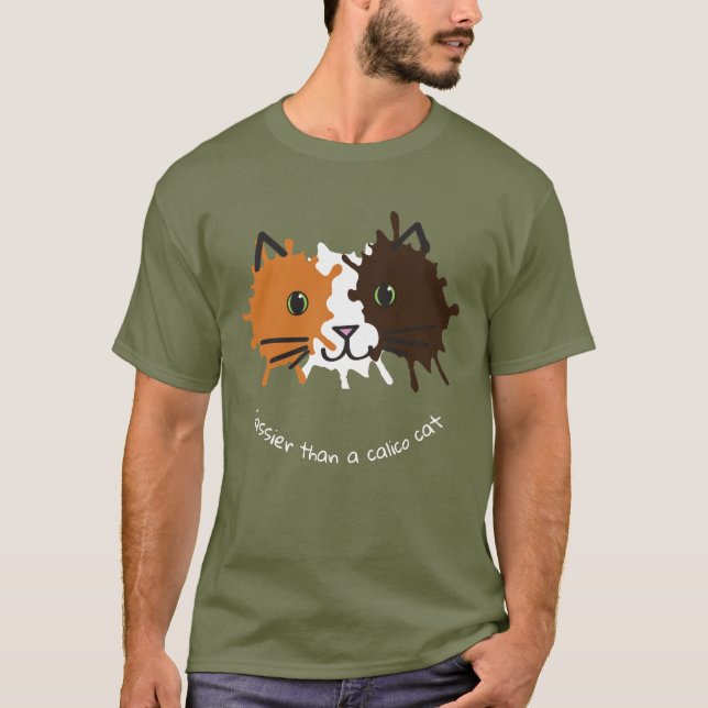 Calico Cat Gesichtspflege T-Shirt (Vorderseite)
