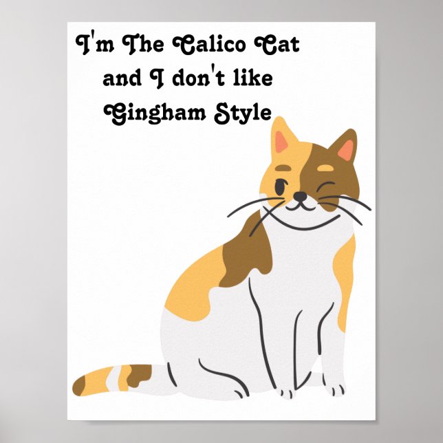 Calico Cat Gingham Dog Gangnam Spoof Poster (Vorne)