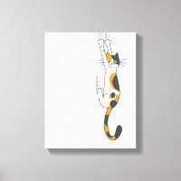 Calico Cat hanging on | Funny Cat Lover