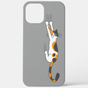 Calico Cat Hanging on Funny Cat Lover's Case-Mate iPhone Hülle