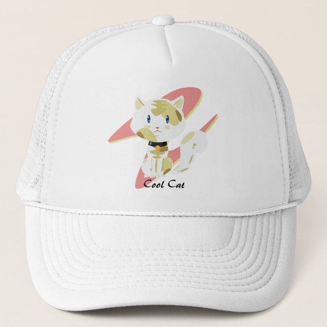 Calico Cat Hat Truckerkappe (Vorderseite)