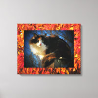 Calico Cat im Herbst