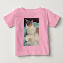Calico Cat in Cat Bed Baby T-shirt