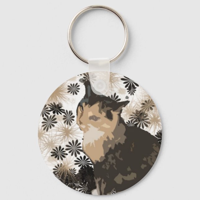 Calico Cat Key Chain Schlüsselanhänger (Vorderseite)