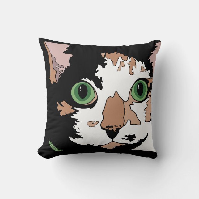 Calico Cat Kissen (Vorderseite)
