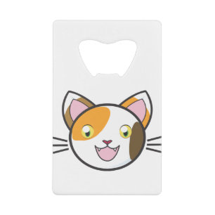 Calico Cat Kitty Cute Adorable Fun Kids Animal Geldbeutel Flaschenöffner