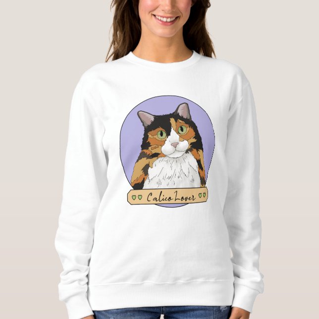 Calico Cat Lover Sweatshirt (Vorderseite)