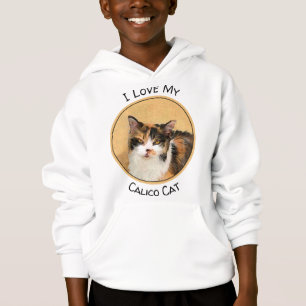 Calico Cat Malerei - Niedliche Originalkatzenart Hoodie