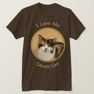 Calico Cat Malerei - Niedliche Originalkatzenart T-Shirt