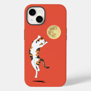 Calico Cat Moon Dancing Case-Mate iPhone Fall 14 Hülle