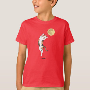 Calico Cat Moon Dancing T - Shirt