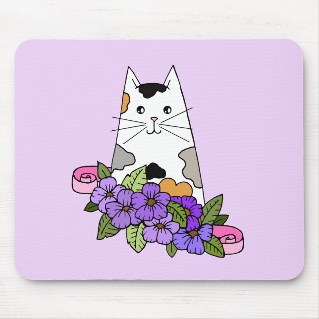 Calico Cat Niedlich Mousepad (Vorne)