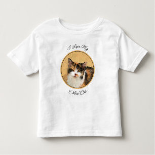 Calico Cat Painting - Niedliche Original Cat Art Kleinkind T-shirt