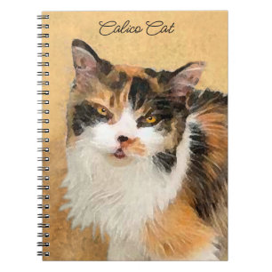 Calico Cat Painting - Niedliche Original Cat Art Notizblock