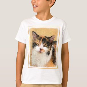 Calico Cat Painting - Niedliche Original Cat Art T-Shirt