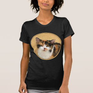 Calico Cat Painting - Niedliche Original Cat Art T-Shirt