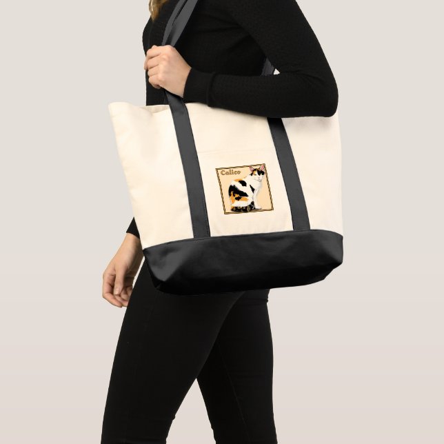 Calico Cat Personalisiert Tragetasche (Vorderseite (Produkt))