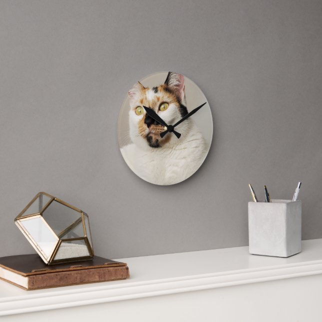 Calico Cat Runde Wanduhr (Büro)