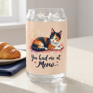 Calico Cat Sie hatten mich in Meow Watercolor Dosenglas