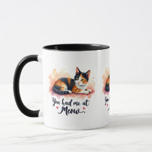 Calico Cat Sie hatten mich in Meow Watercolor Tasse
