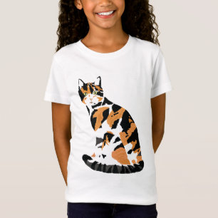 Calico Cat Sitting T - Shirt