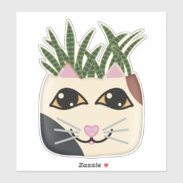 Calico Cat Snake Pflanze Planter Sticker