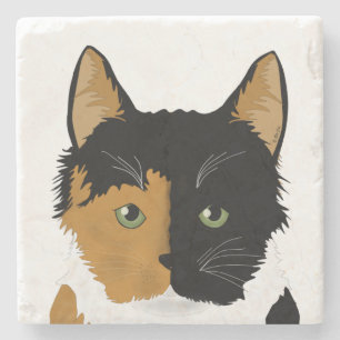 Calico Cat Stone Untersetzer