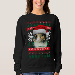 Calico Cat Ugly Christmas Sweater Style Weihnachts Sweatshirt