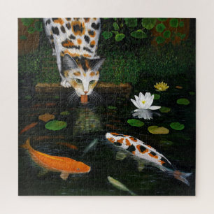 Calico Cat und Koi Fish Puzzle