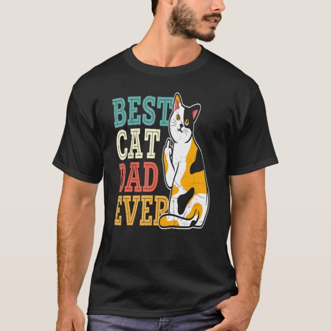Calico Cat Vater T-Shirt Bester Cat Vater je 1 (Vorderseite)