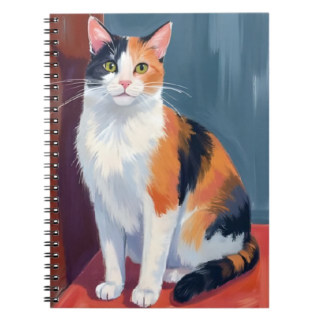 Calico Cat | Watercolor Pretty Kitten Cat Pet Notizblock (Vorderseite)
