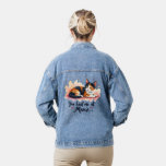 Calico Cat You Had Me at Meow Watercolor Jeansjacke<br><div class="desc">Celebrate your love for felines with this charming calico cat art featuring a sweet and serene kitten resting gracefully against a dreamy pastel splash background. The phrase "You had me at Meow" adds playful warmth, making this cute cat illustration perfect for cat lovers and anyone enchanted by whimsical cat artwork....</div>