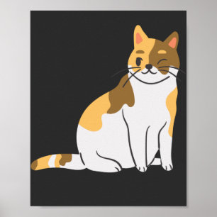 Calico Essential, Calico Portrait, Niedlich Calico Poster